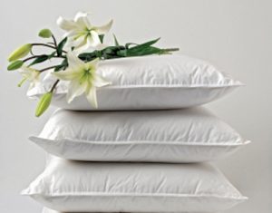 white pillows