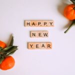 Happy New Year in Scrabble letters