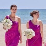 maids of honor in purple